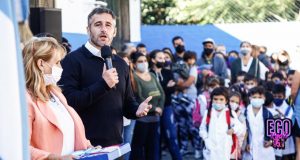 Achával acompañó el inicio de clases en Pilar