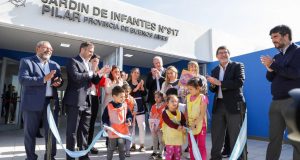 Achával, con Perczyk y Sileoni: «Cumplimos el compromiso de inaugurar 11 nuevas escuelas»
